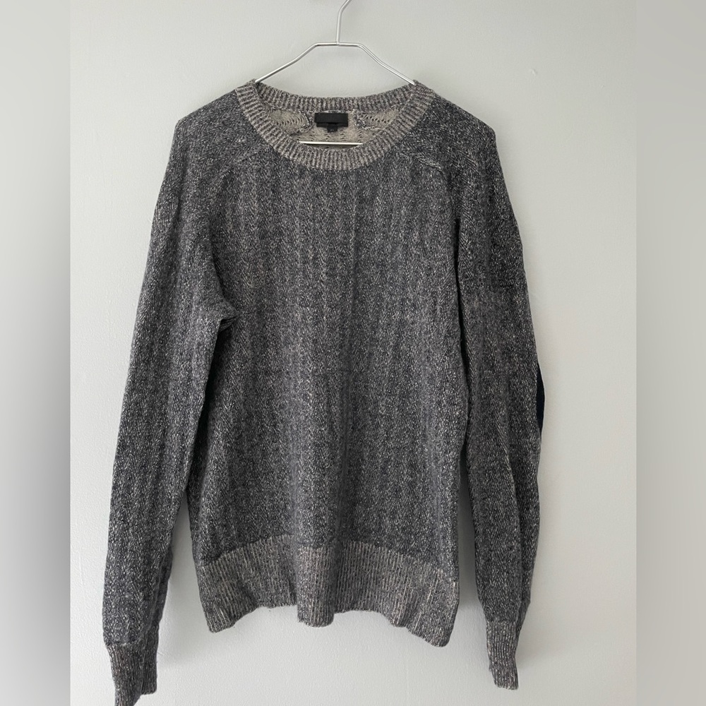 J.Crew Collection Italian Cashmere Sweater with Elbow Patches Size XL